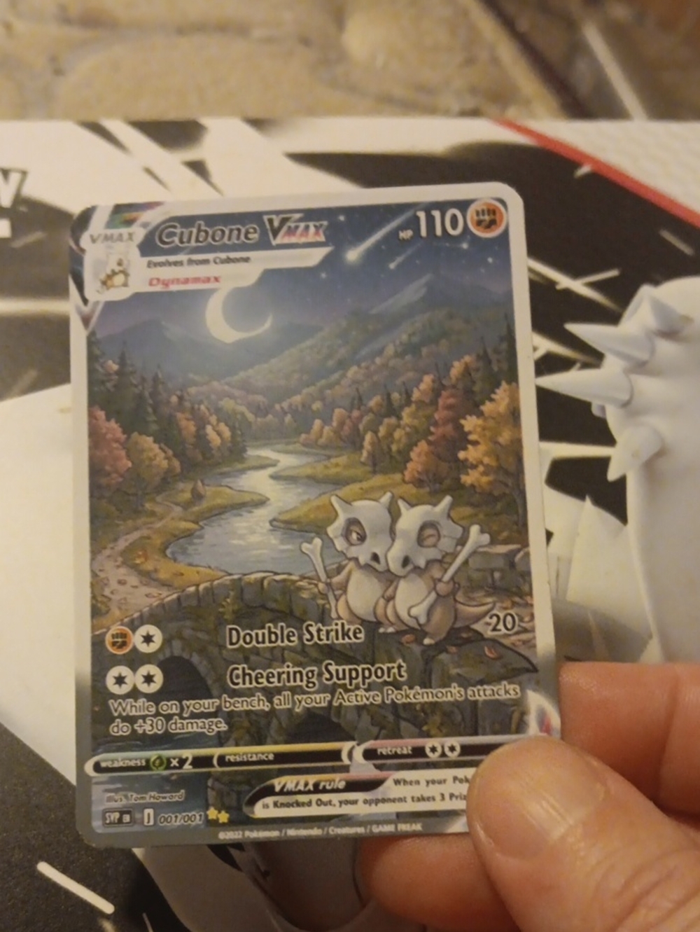 Pokemon Cubone VMAX Trading Card - Blue, White, Brown